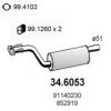 OPEL 852919 Middle Silencer